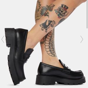 vagabond cosmo chunky platform loafer 39 8.5 black